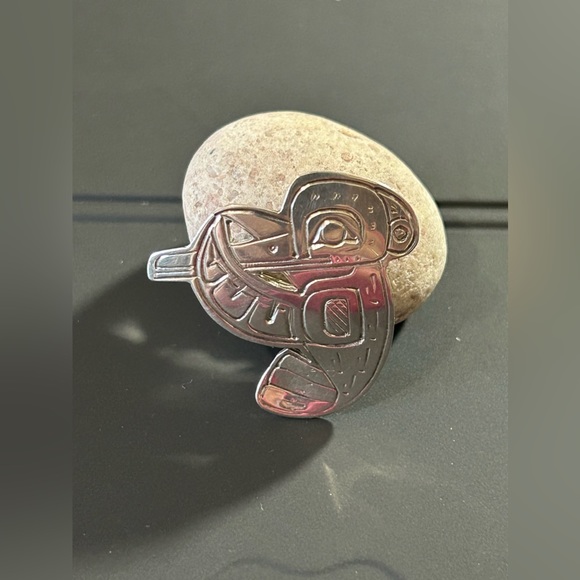 Silver indigenous hummingbirds pendant or brooch. - Picture 4 of 10